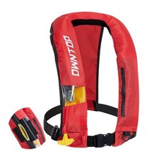 Automatic/Manual Inflatable Vest, Manual Convertible Option, Low One Size Red