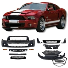 For 2010-2014 Ford Mustang Front Bumper GT500 10-12 Style Conversion with Grille