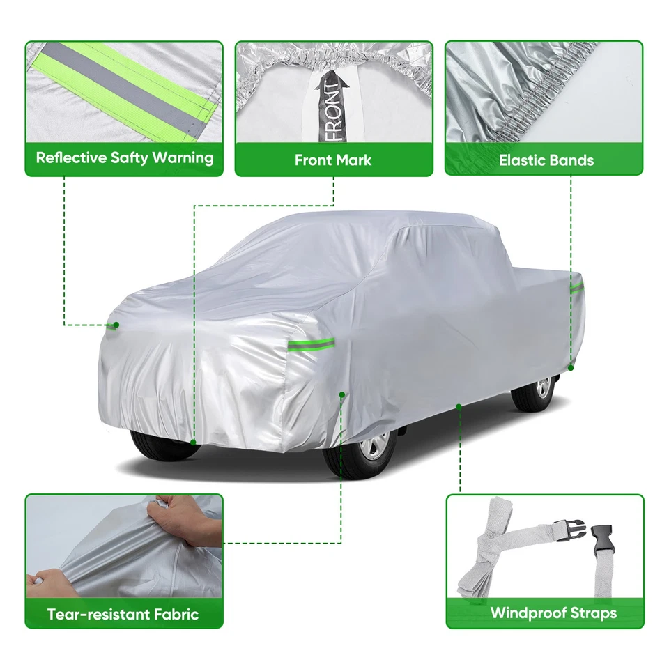 Cubierta de camioneta impermeable universal para todo tipo de clima para Chevrolet S10 1982-2004 Foto 2 de 4