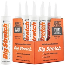 Big Stretch Clear Acrylic Caulk 10.5 oz Flexible Outdoor Recreation Sealant