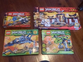 LOT of (4) Retired Lego Ninjago SETS w/ Boxes & Instructions 2259 2504 9442 9455