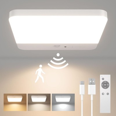 Deckenlampe Badezimmer Bewegungssensor LED dimmbar Akku weiß 80cm