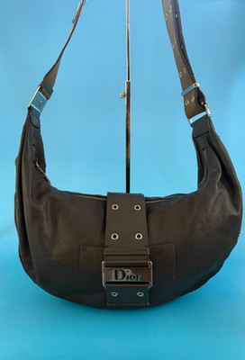 Christian Dior Galliano Street Chic Columbus Hobo Brown Leather Y2K Italy