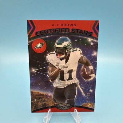 AJ Brown - 2024 Panini Certified Stars #14 - Red Parallel /99 - Eagles