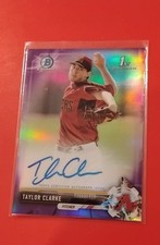 2017 Bowman - Chrome Prospect Autographs Taylor Clarke #CPA-TC Purple Refractor