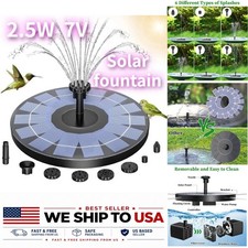 Solar Fountain Pump Kit 1W/1.5W/2.5W Outdoor Garden Pond Water Feature with 6