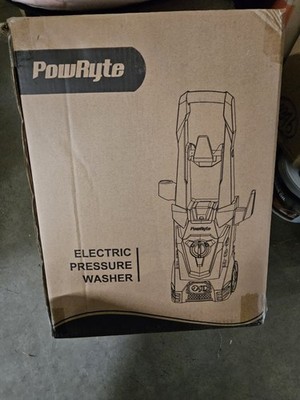 PowRyte Electric Pressure Washer, Foam Cannon, 4 Different Pressure Tips 3800psi