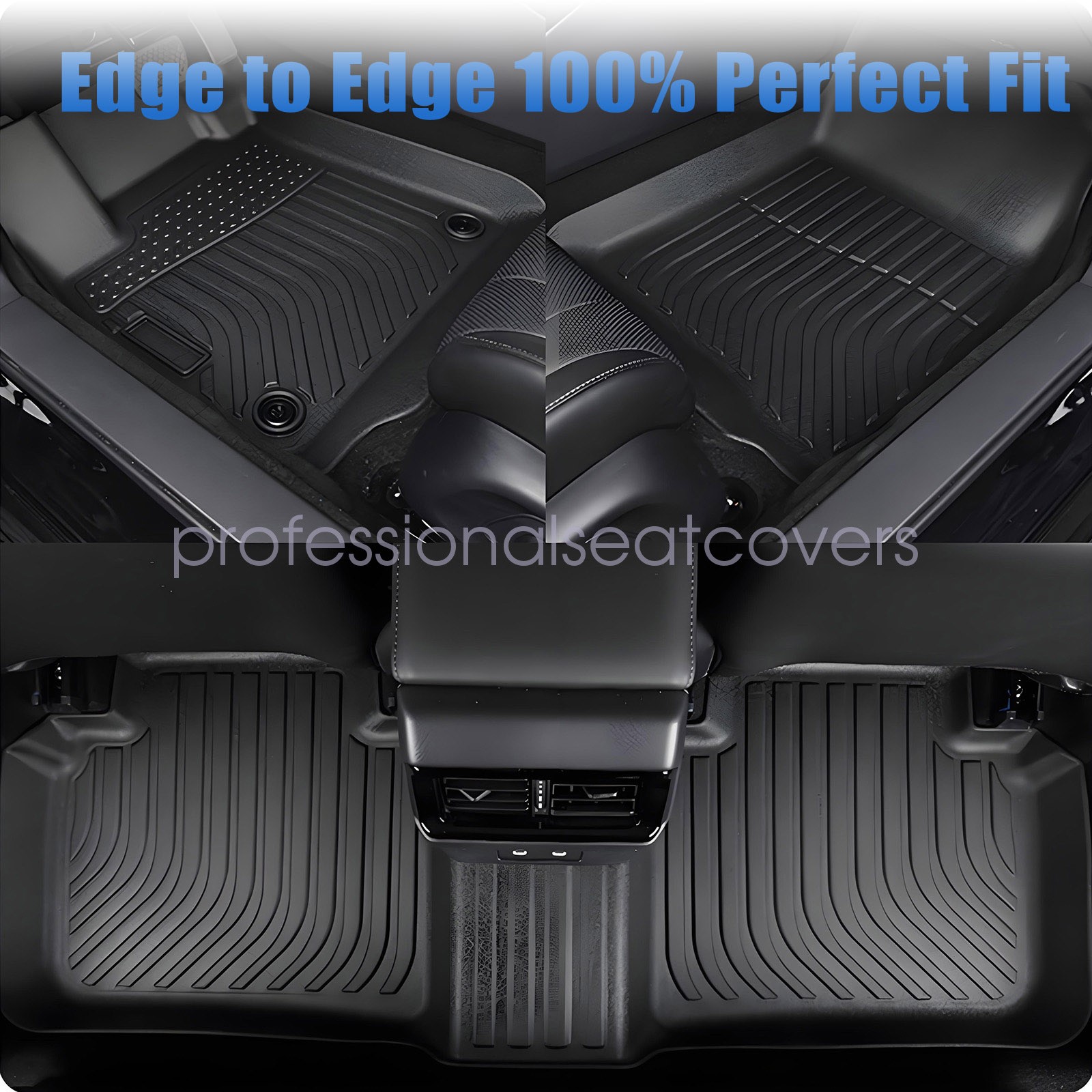 TPE Floor Mats Liners & Trunk Cargo Liner Set For 2016-2021 Hyundai Tucson Black