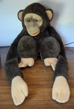 VINTAGE HOSUNG CHIMP MONKEY PLUSH SQUEAKER HAND PUPPET STUFFED