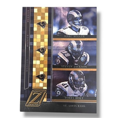 2005 Donruss Zenith - Mozaics Gold Marc Bulger Steven Jackson Torry Holt 42/100
