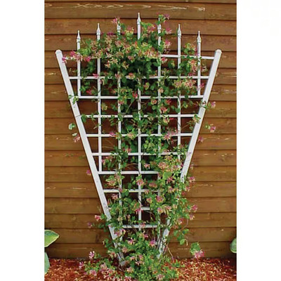 94 In. X 58 In. White Vinyl PVC Estate Trellis