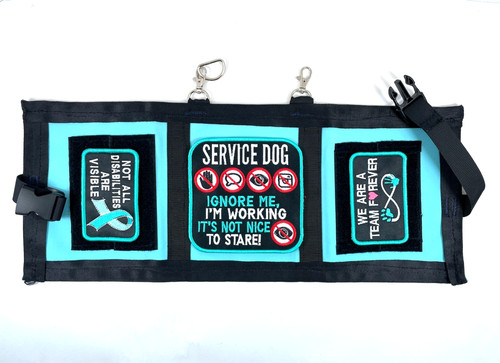 Service Dog Pocket Vest Custom With Stick Patches 19"