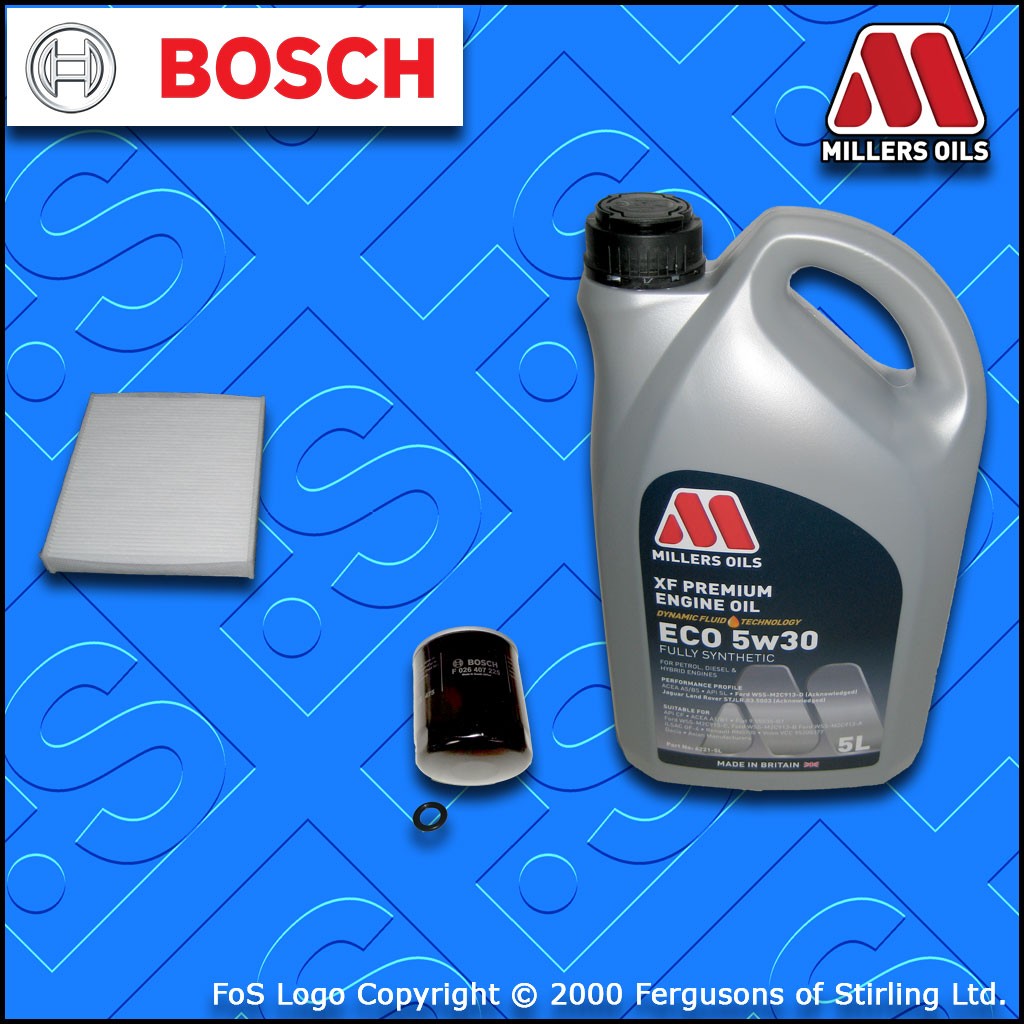 SERVICE KIT for VOLVO V50 1.8 16V OIL CABIN FILTERS +5w30 ECO OIL (2004-2012)