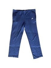 Vintage 80s Nike Track Pants Mini Swoosh Logo Size L Blue Tag Fits 40x32