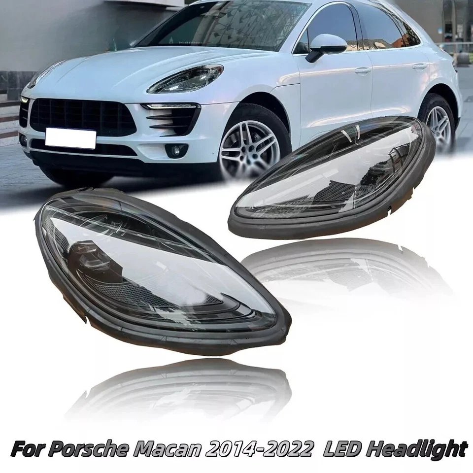 Автомобильные фары Porsche Macan 2014–2022 модернизированные до 2023 матричных светодиодов (комплект) — - Изображение 3 из 4