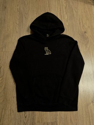 Authentic OVO October s Very Own OG Owl Hoodie Size L Black Embroidered Drake