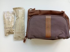 Emirates Airline Brown Bvlgari Business Class Mens Amenity Kit Toiletries Bag