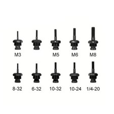Drill-Powered Rivet Nut Tool with 10 Inch and Millimeter Heads