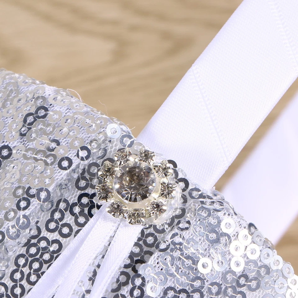  Cesto per ragazza di fiori da sposa vintage con decorazioni in argento con - Immagine 2 di 4