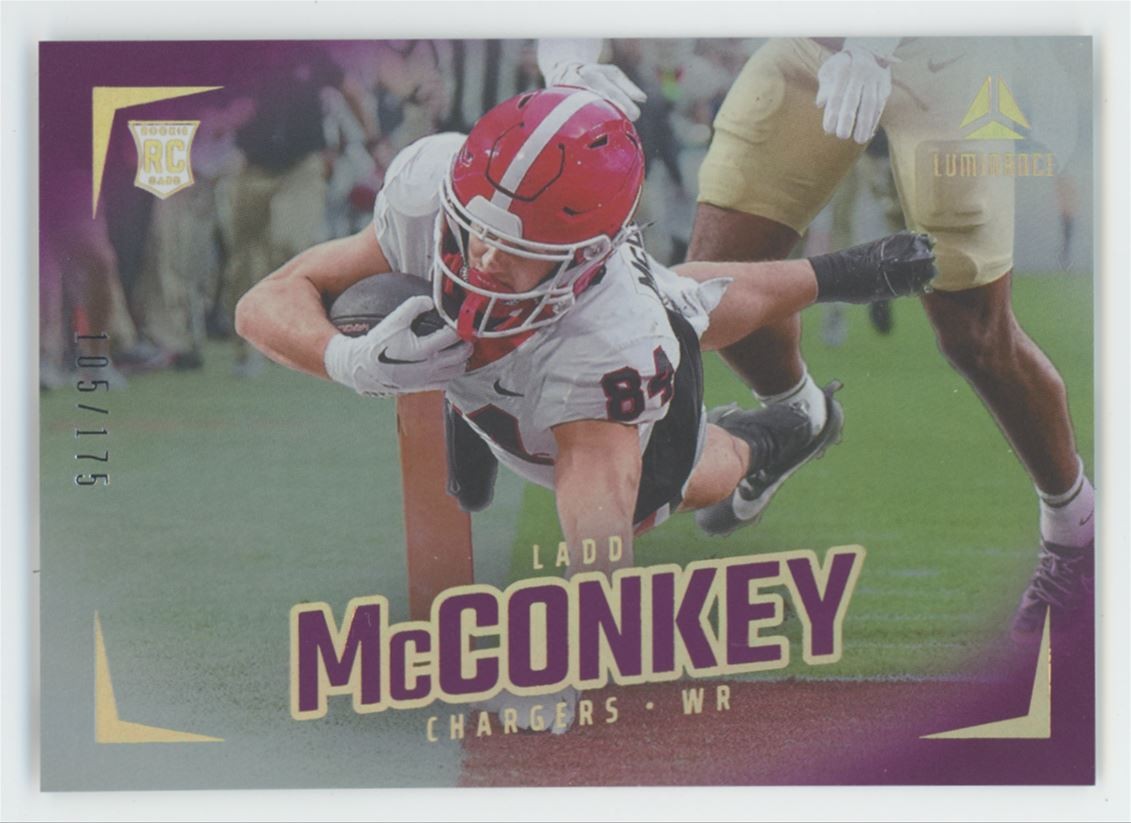 2024 Panini Luminance Purple Ladd McConkey 105/175 Los Angeles Chargers #188