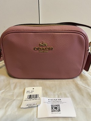 Coach Mini Jamie Camera Pink Pebbled Crossbody
