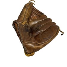 Vintage Franklin Advanced No Seam Palm Leather Baseball Glove Mitt Brown