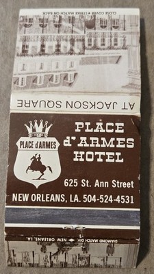 Place d' Armes Hotel Matchbook Cover Only Ann Street New Orleans LA K72