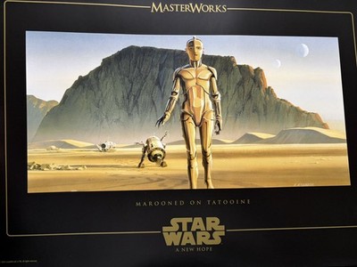 Star Wars Ralph Mcquarrie Druck Konzeptkunst weinrot auf Tätowierung R2-D2 C-3PO