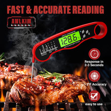 Meat Thermometer Digital - Instant Read Waterproof Food Thermometer with Back...