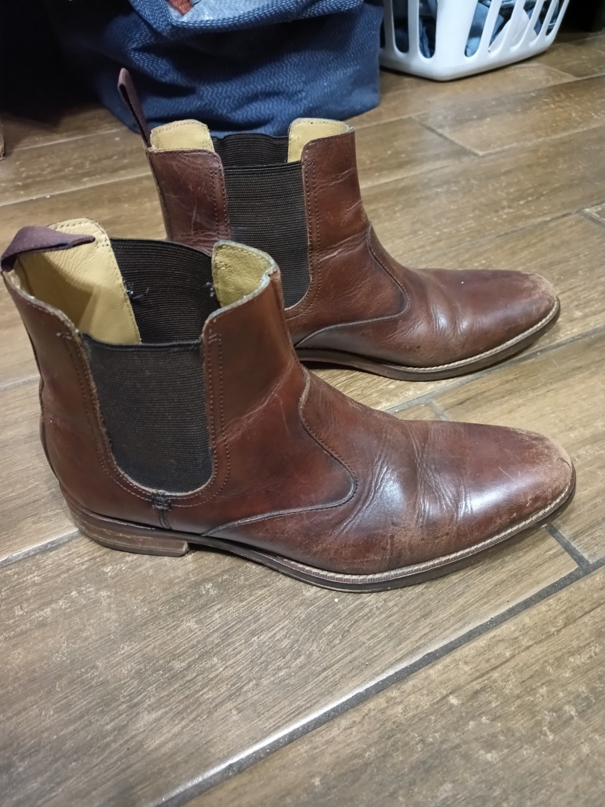 Cole Haan Leather Boots Mens Size 7.5M Chelsea Brown
