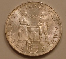1960 SILVER 25 Schilling of Austria CHOICE BU Carinthian Plebescite