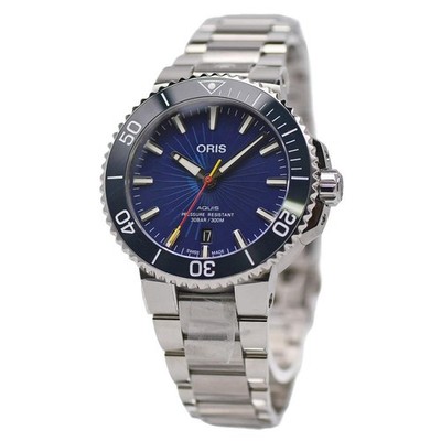 ORIS Aquis Son Wu Kong 733 7766 4185 Automatic Blue Dial Bracelet Mens Watch
