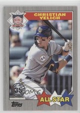 2022 Series 2 1987 Topps All-Star Baseball Black 296/299 Christian Yelich 0jk3