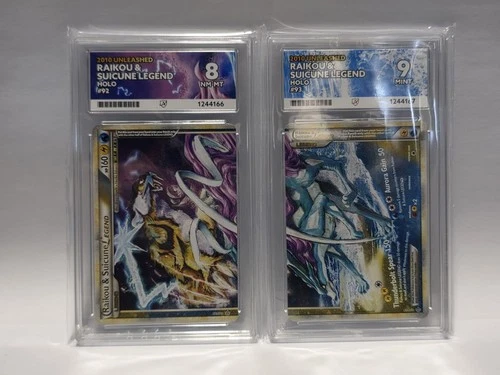 Pokemon TCG HGSS Unleashed 2010 - Raikou & Suicune Legend #92 & #93 - ACE 8 & 9
