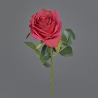 Artplants KüNstliche Rose Simony, Rot, Textil, 45Cm, Ø 8Cm