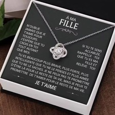 Collier À Ma Fille Je T'Aime (Modèle 109) (Coloris Argent)