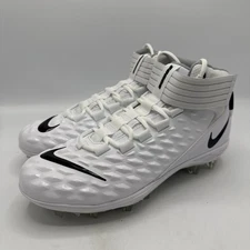 Nike Men's Force Savage Pro 2 Mid Football Cleats AH4000-100 Size 9 White Black