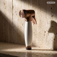 PaulGurkes Kupfer Bidet Spraybrause Nostalgie Retro Rote Bronze Keramik
