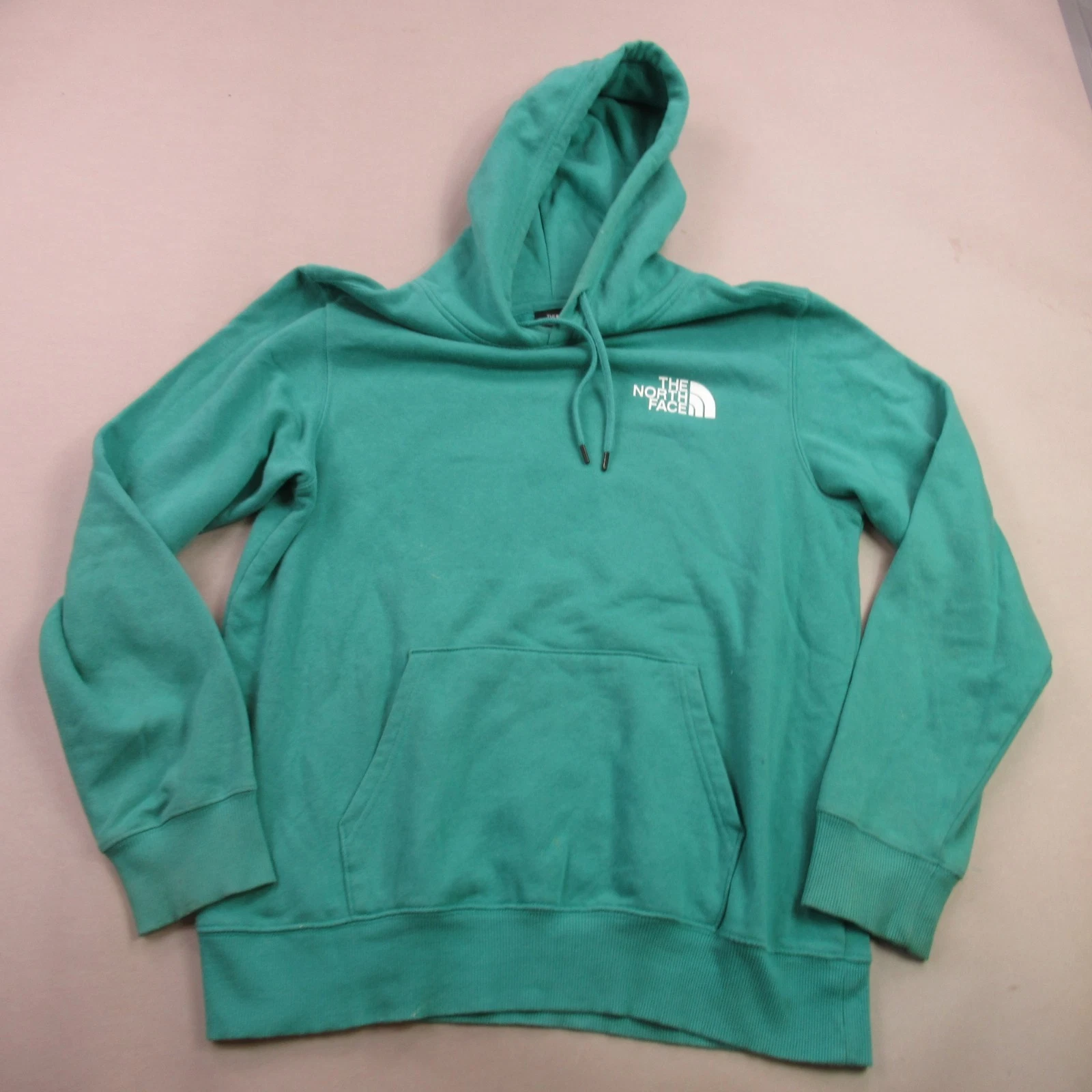 North Face Hoodie Mens Medium Long Sleeve Hooded Pockets Green Pullover