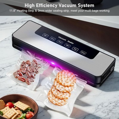 High-Suction Fully Automatic Vacuum Sealing Machine for Home +10 Vacuum Bags