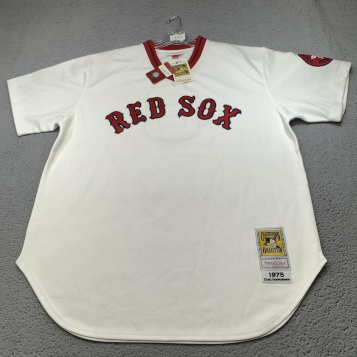 Boston Red Sox Jersey Mens 2XL MLB Baseball Mitchell Ness Yastrzemski 1975