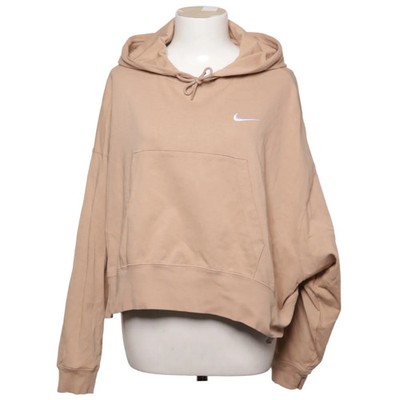 Nike, Kapuzenpullover, Größe: M, Beige, Baumwolle, Einfarbig, Damen #mVZ