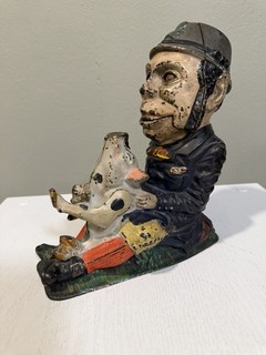 Cast Iron Paddy And The Pig Mechanical Bank JE Stevens Co 1882