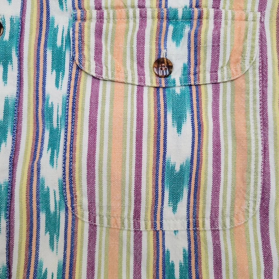 Vintage Red Grape Native-American Button Up Shirt Medium 21x28 Poplin - Image 3 of 4