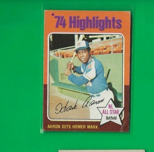 1975 Topps Hank Aaron Atlanta Braves HL  #1   🚀😳💥 VG