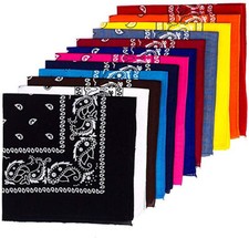 4er Set Bandana Schal Kopftuch Maske Nickituch Biker Schutz Baumwolle schwarz DE