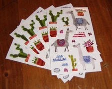 Mrs. Grossman Lot of Five Sticker Sheets ~ Llamas by Jessica Flick