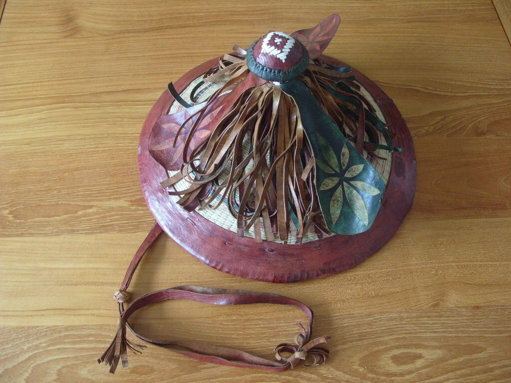 Cadre Photo En Cuir Repoussé Fait Main, Artisanat Touareg, Style Africain, 25cm, Niger