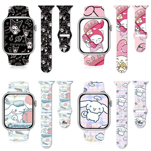 Anime Sannrio My Melody Cinnamoroll Kuromi Uhrenarmband für Apple Watch 8765 Stra - Bild 8 von 58