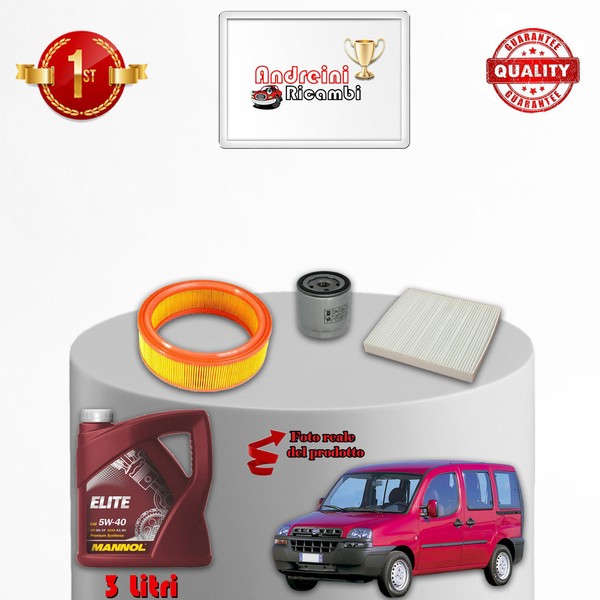 Kit Wartung ÖLfilter Und ÖL Fiat Doblò 1.2 8V 48KW 65CV 2000-image